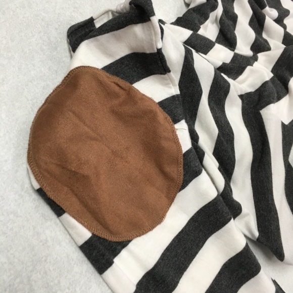 Grey  and White Tunic With Elbow Patches - Picture 2 of 2